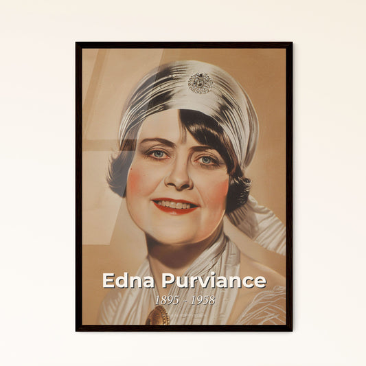 Edna Purviance: Timeless Elegance - Captivating Contemporary Art Print of America's Flapper Icon, Perfect for Home Decor & Gifting!