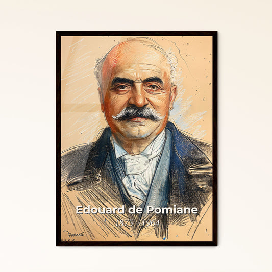 Elegant Portrait of Edouard de Pomiane: A Captivating Tribute to the Polish-French Culinary Pioneer - Contemporary Art Print