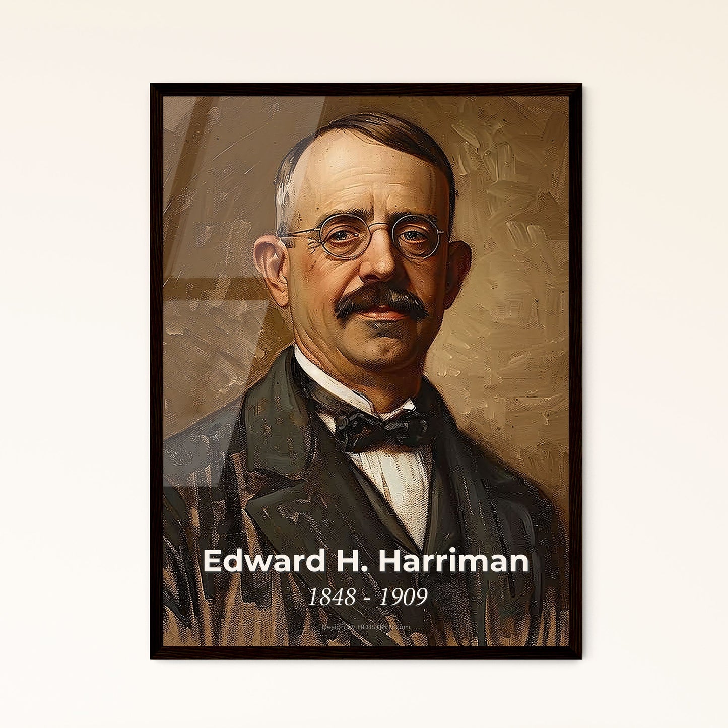 Elegant Portrait of Edward H. Harriman Framed Print