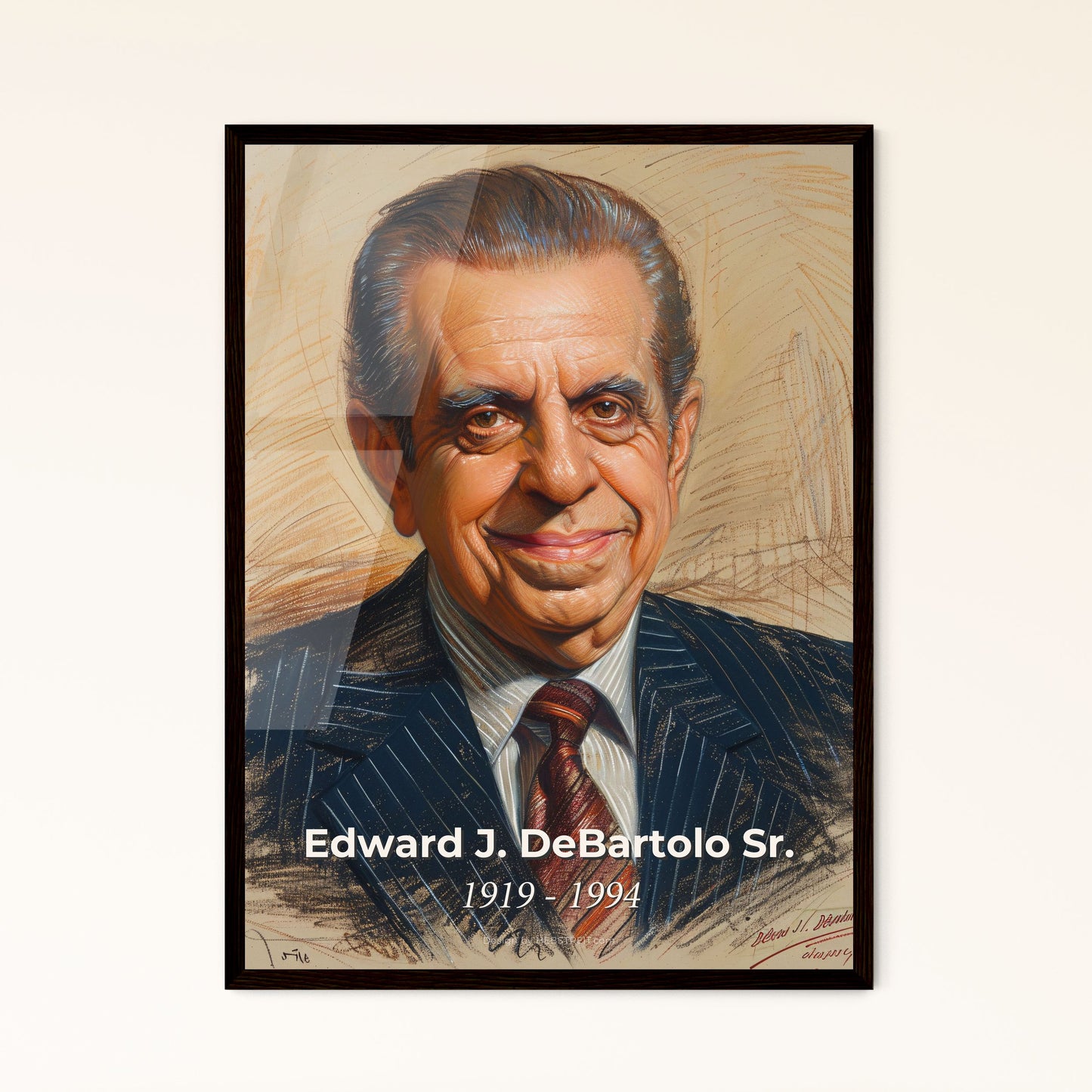 Edward J. DeBartolo Sr.: Visionary Pioneer of Shopping Malls - Limited Edition Artwork in Luxurious Framing Options for Your Home