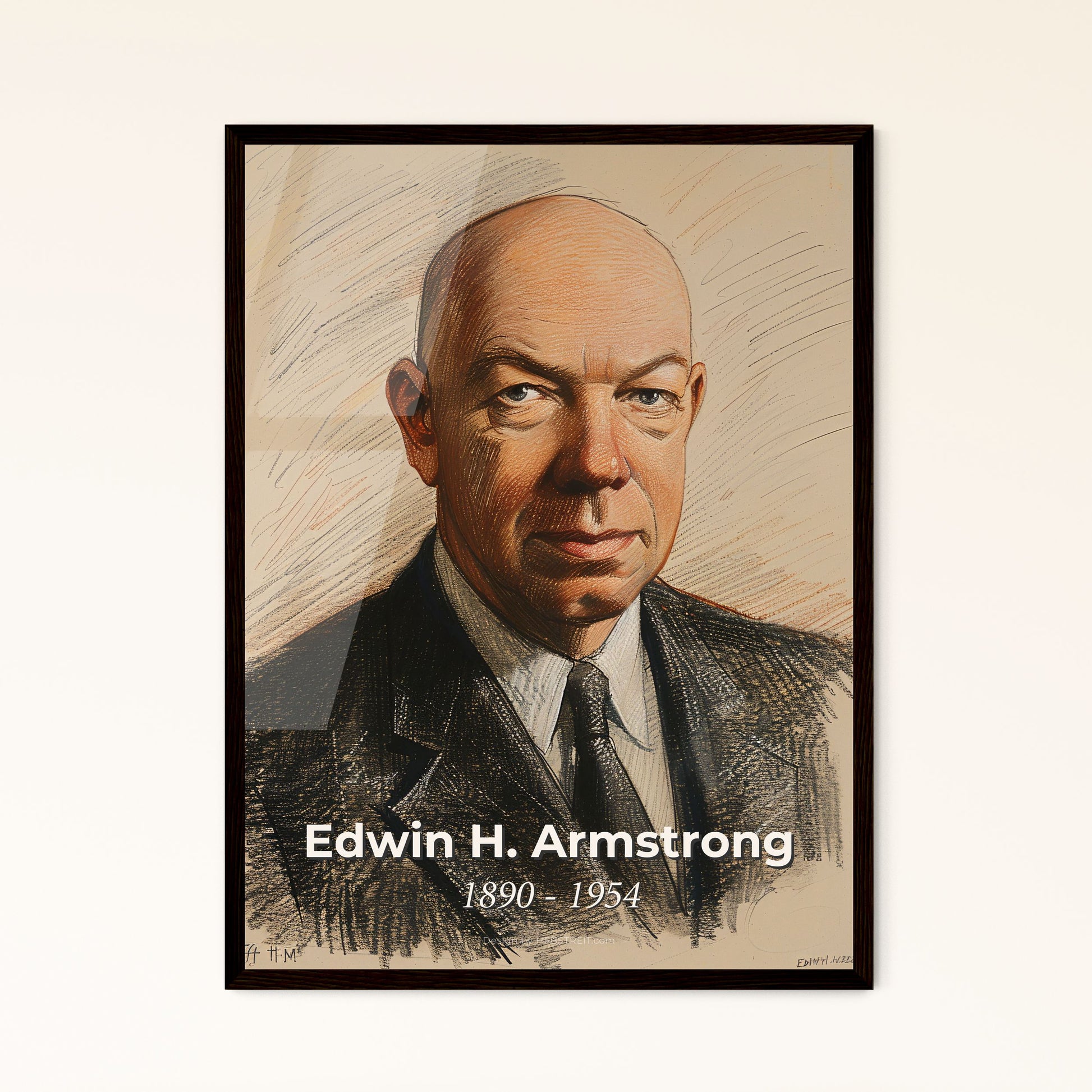 Edwin H. Armstrong: The Visionary Behind FM Radio - Contemporary Art Print Celebrating Innovation & Elegance in Home Décor