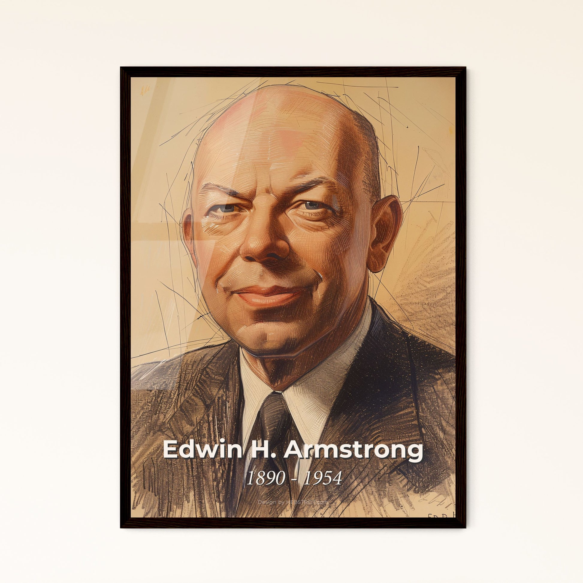 Edwin H. Armstrong: The Visionary of FM Radio - Contemporary Art Print Celebrating Innovation & Elegance for Your Home Decor