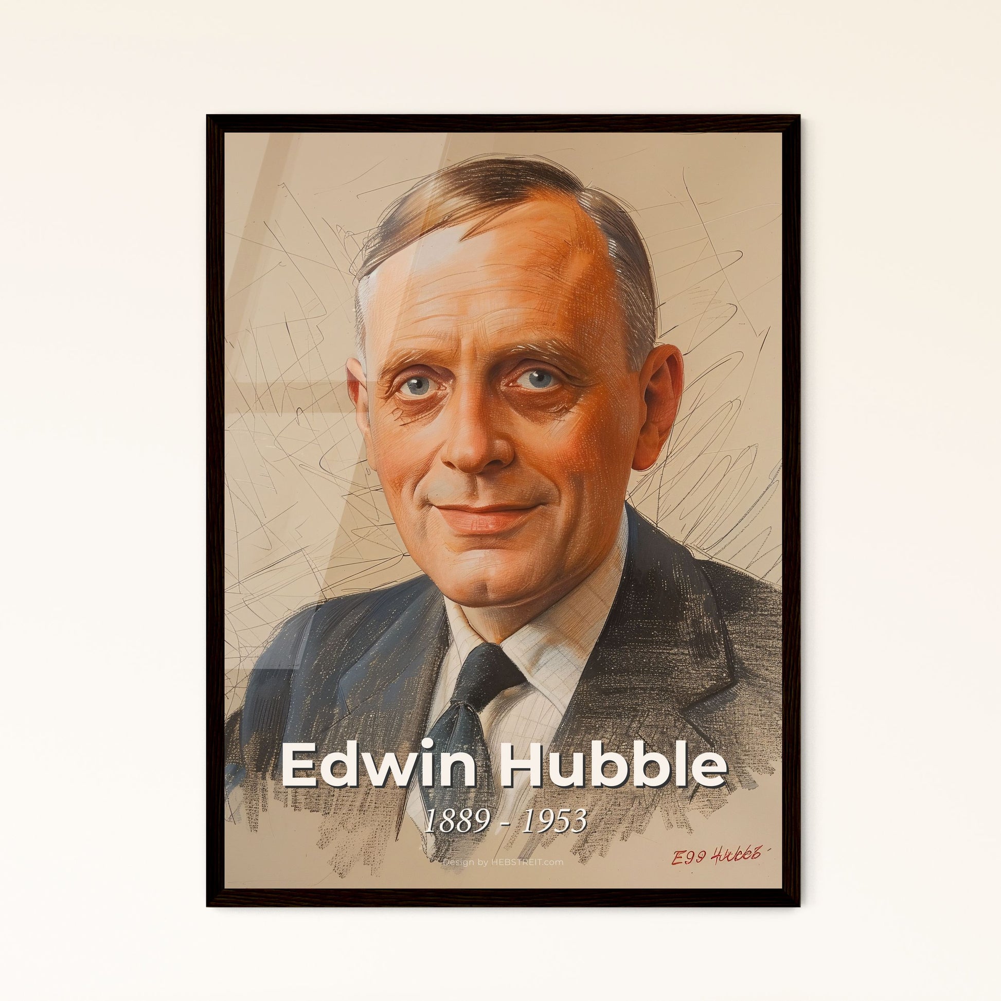 Edwin Hubble Framed Print