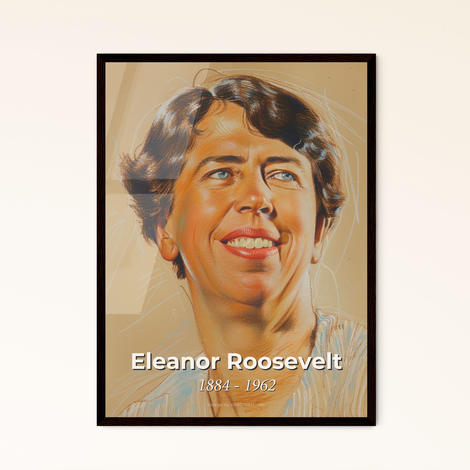 Eleanor Roosevelt: Elegant Tribute to a Trailblazer – Contemporary Art Print Celebrating Human Rights and Social Justice Icon