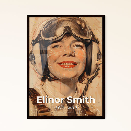 Elinor Smith: Trailblazing Aviator - 1911-2010, Stunning Contemporary Art Print Celebrating the Youngest Pilot's Endurance & Legacy