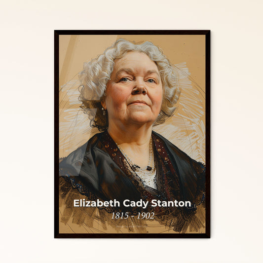 Empowered Legacy: Elizabeth Cady Stanton Portrait - Contemporary Art Print Celebrating Women’s Rights & Reform, Perfect for Home Decor