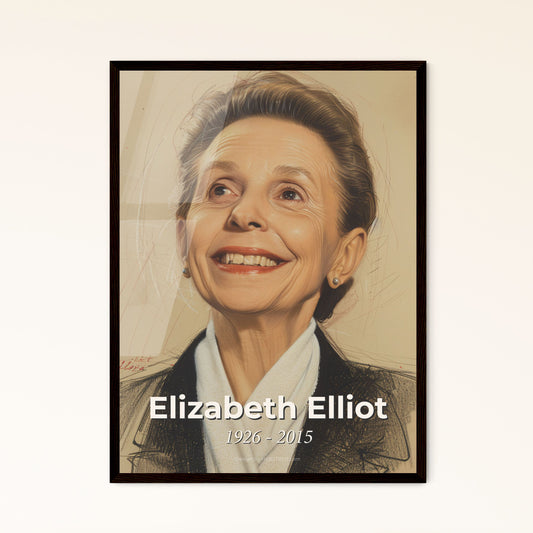 Radiant Legacy: Elizabeth Elliot Portrait - Celebrating Faith & Missions in Contemporary Art, Framed or Aluminum Print Options