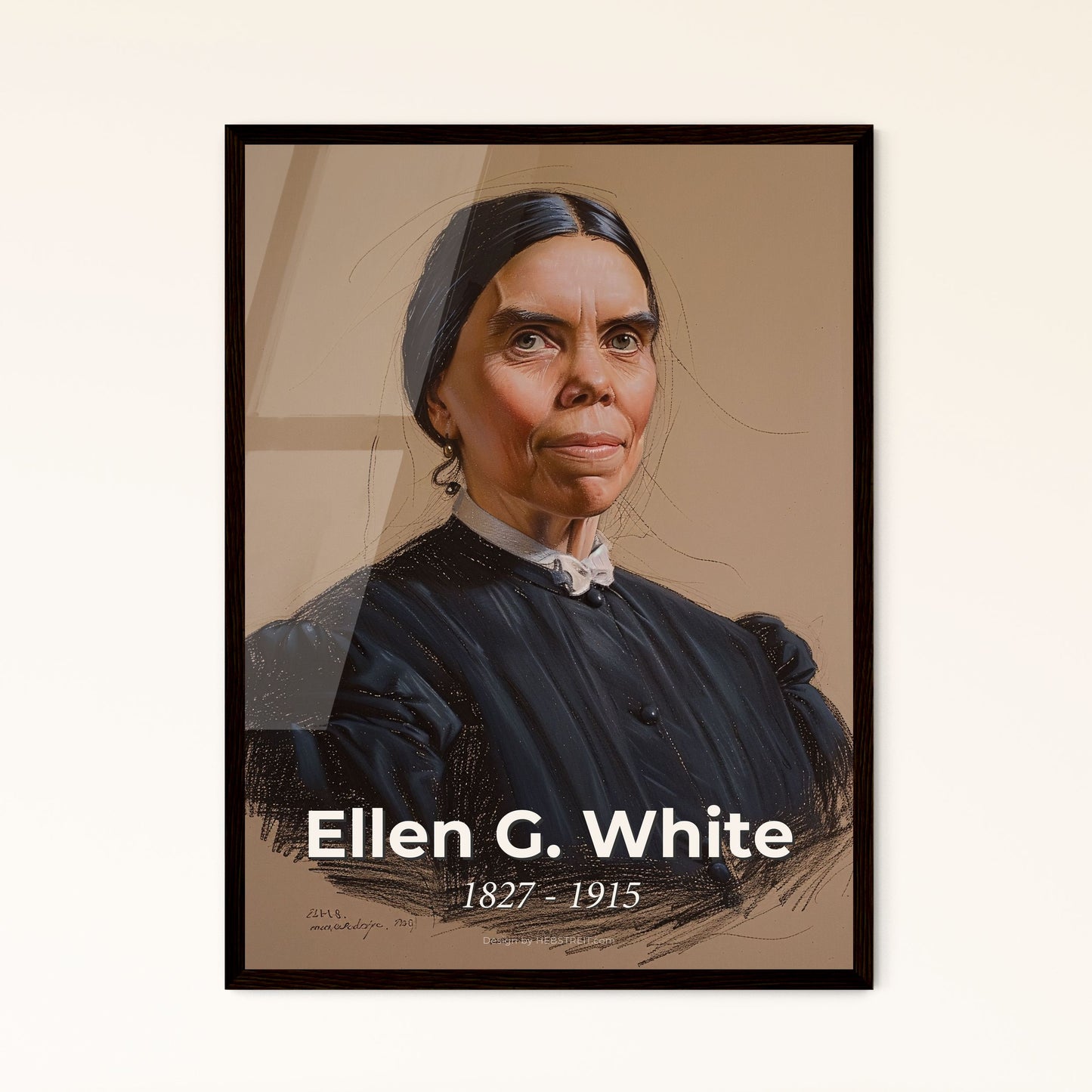 Ellen G. White: A Captivating Contemporary Portrait - Influential Co-Founder of Seventh-day Adventist Church - Art for Your Home