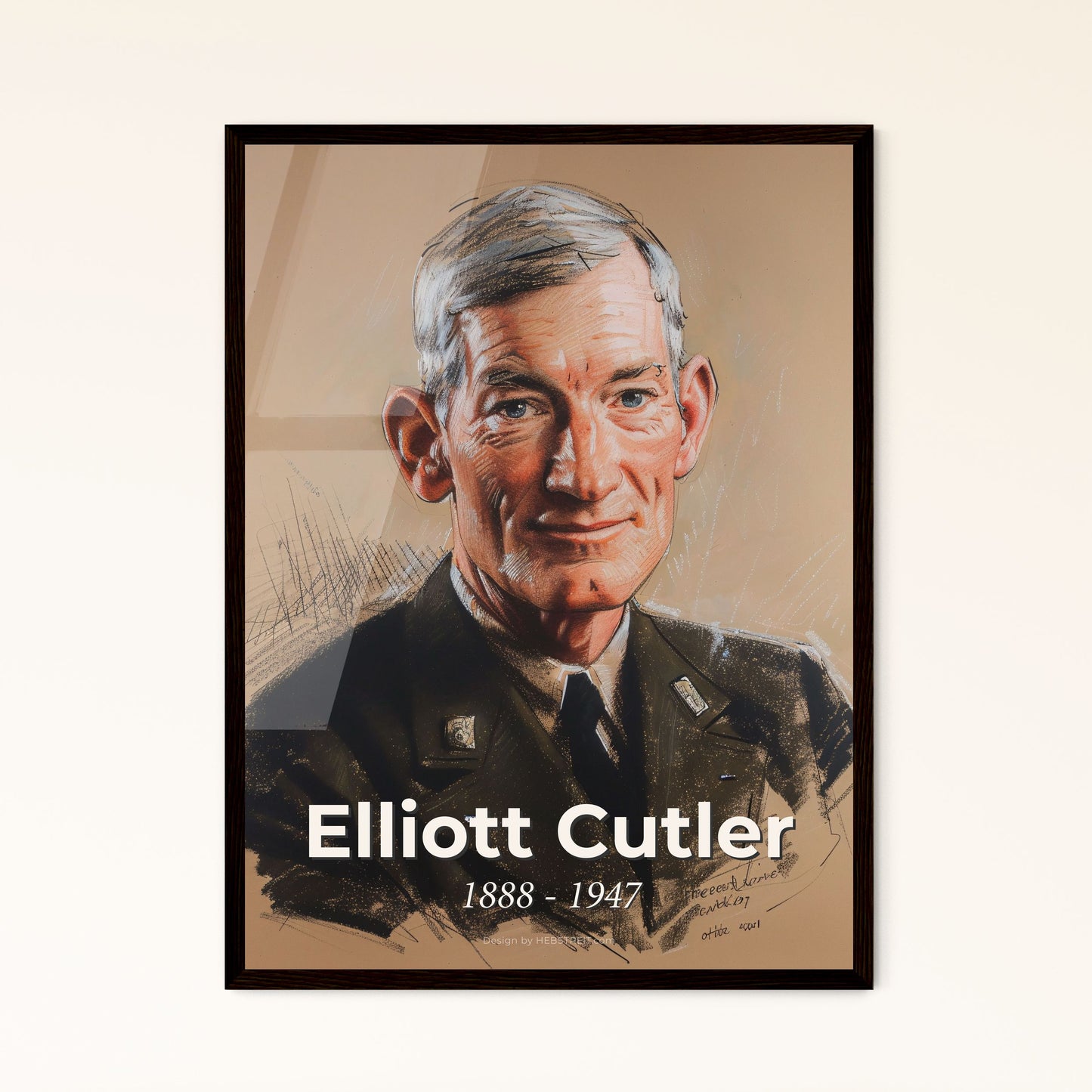 Elegant Portrait of Elliott Cutler Framed Print