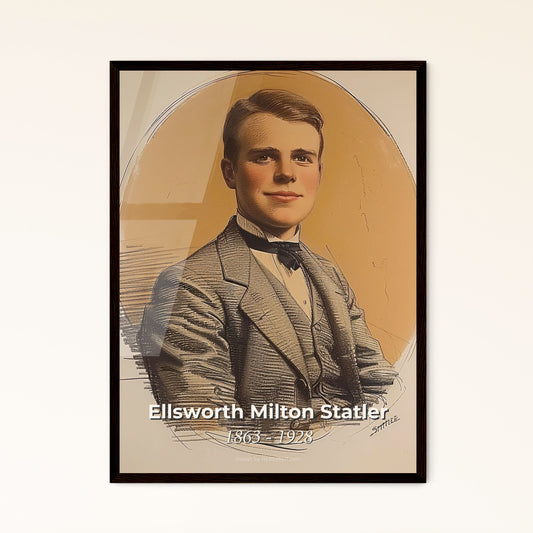 Ellsworth Statler: A Portrait of Innovation - Contemporary Art Print Celebrating the Founder of Modern Hospitality