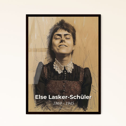 Vibrant Portrait of Else Las - Framed Art Print