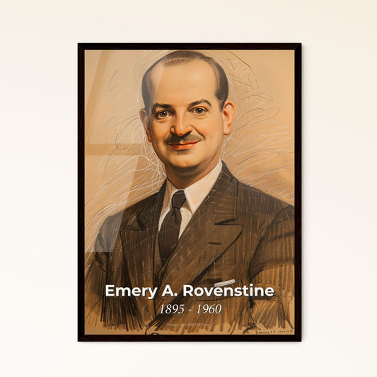 Emery A. Rovenstine: A Contemporary Portrait of Anesthesia Pioneer - Elegant Art Print for Home Decor, Gift, or Framed Display