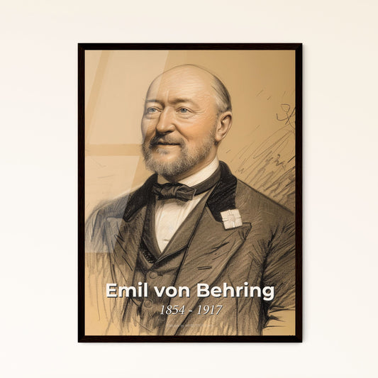 Emil von Behring (1854-1917): A Captivating Tribute to the Pioneer of Diphtheria Antitoxin - Contemporary Art Print for Elegant Spaces