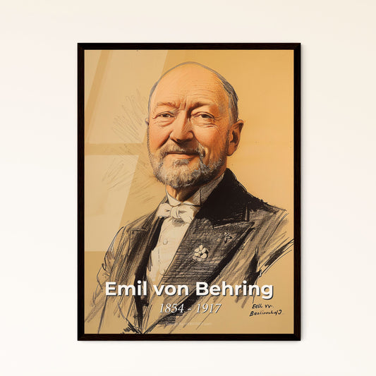 Emil von Behring: Pioneering Diphtheria Antitoxin - Captivating Contemporary Art Print in Dynamic Style for Inspired Home Décor