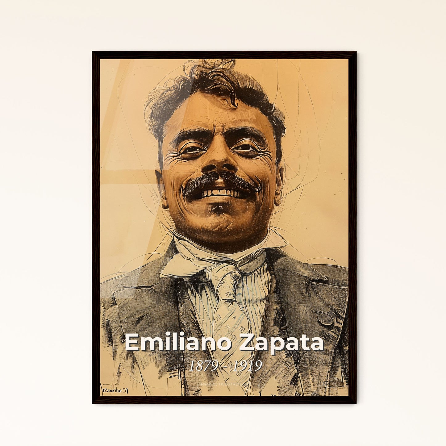 Vibrant Portrait of Emiliano Zapata: Mexican Revolutionary Icon – Stunning Contemporary Art Print for Home Decor & Gifts