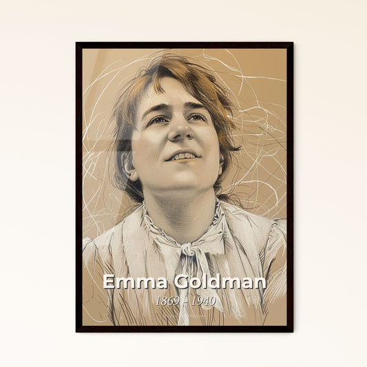 Emma Goldman: Vibrant Anarchist Portrait - Contemporary Artwork Celebrating Revolutionary Spirit & Captivating Beauty