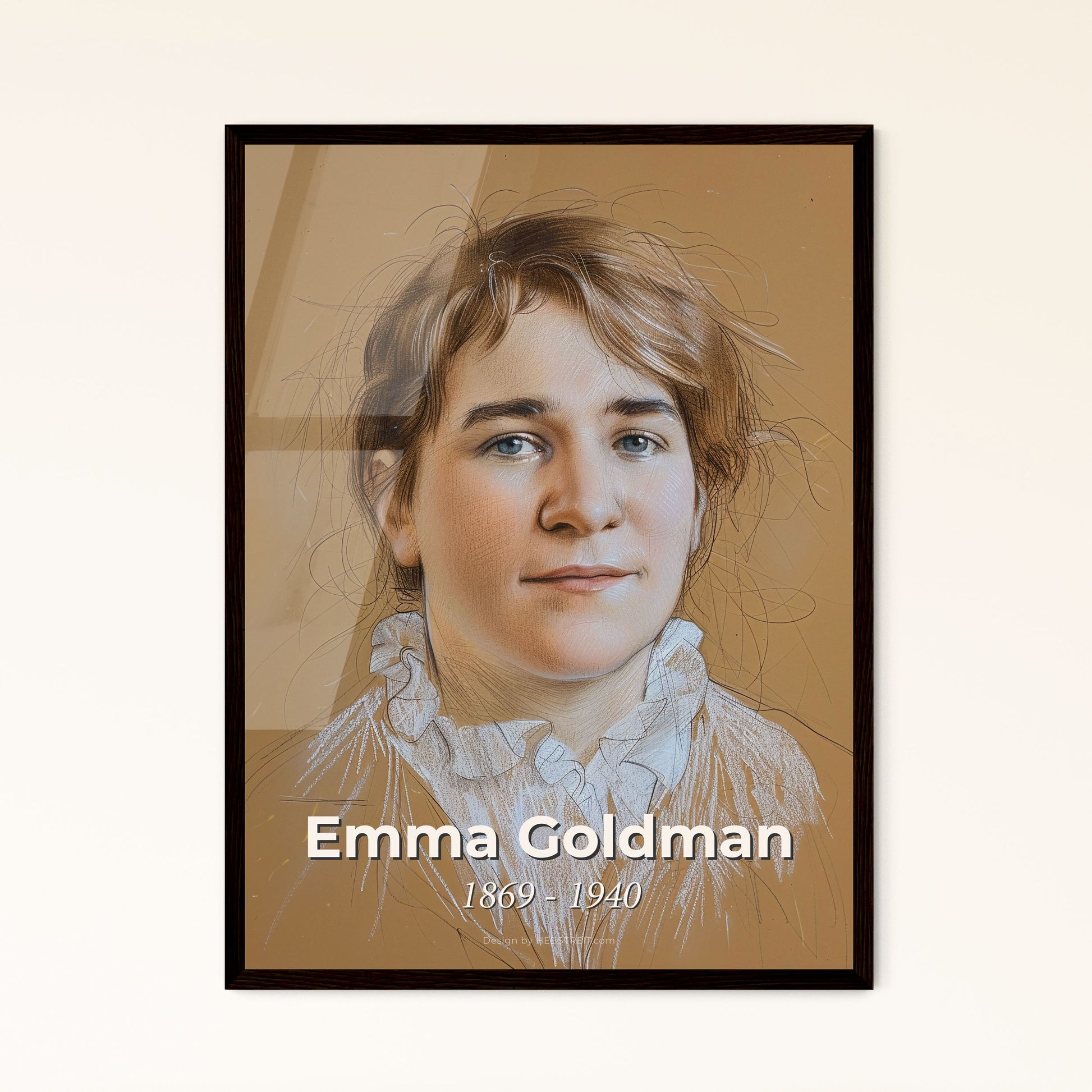 Emma Goldman: Vibrant Portrait of a Revolutionary Spirit - Anarchist Legacy in Contemporary Art, Ideal for Home Decor