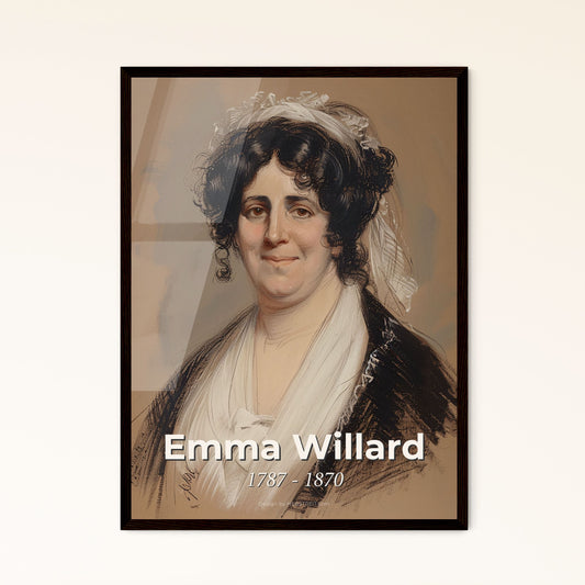 Radiant Portrait of Emma Willard: Pioneering Educator in Women’s Higher Education - A Contemporary Tribute in Luxurious Art Form