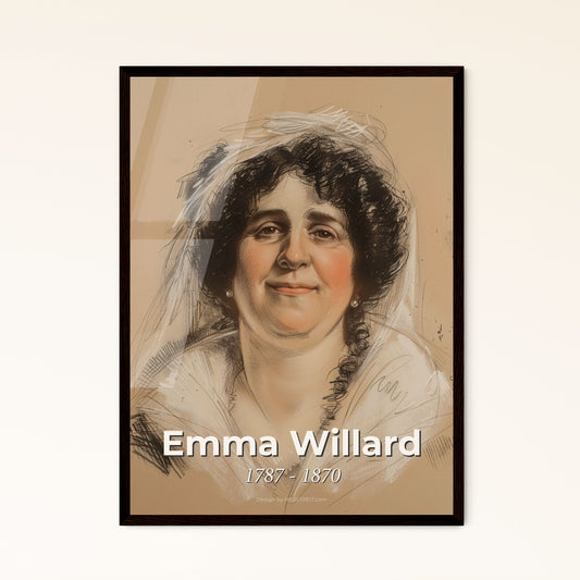 Emma Willard: Pioneering Educator - Contemporary Art Portrait in Dynamic Hues, Perfect Gift or Home Decor Accent!