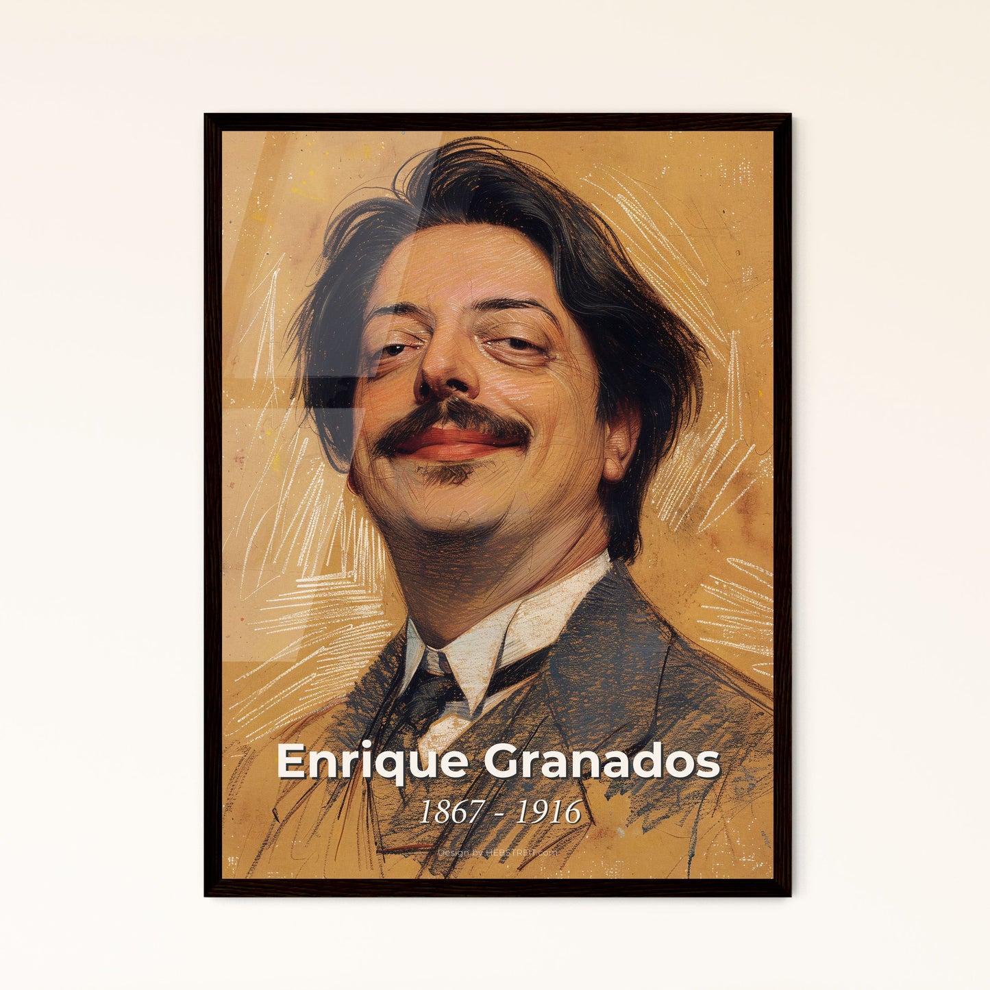 Dynamic Portrait of Enrique Granados Framed Print