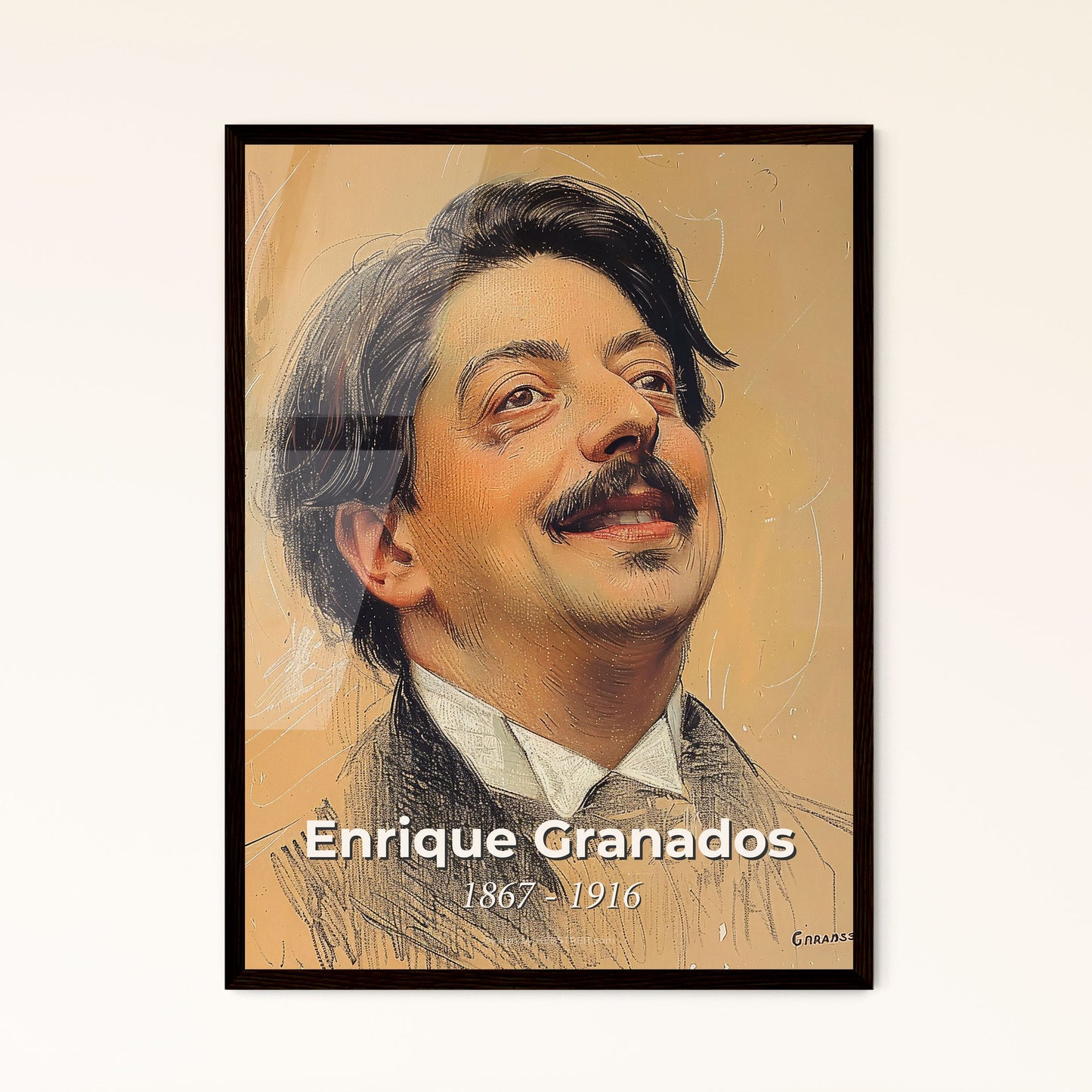 Dynamic Portrait of Enrique Granados Framed Print
