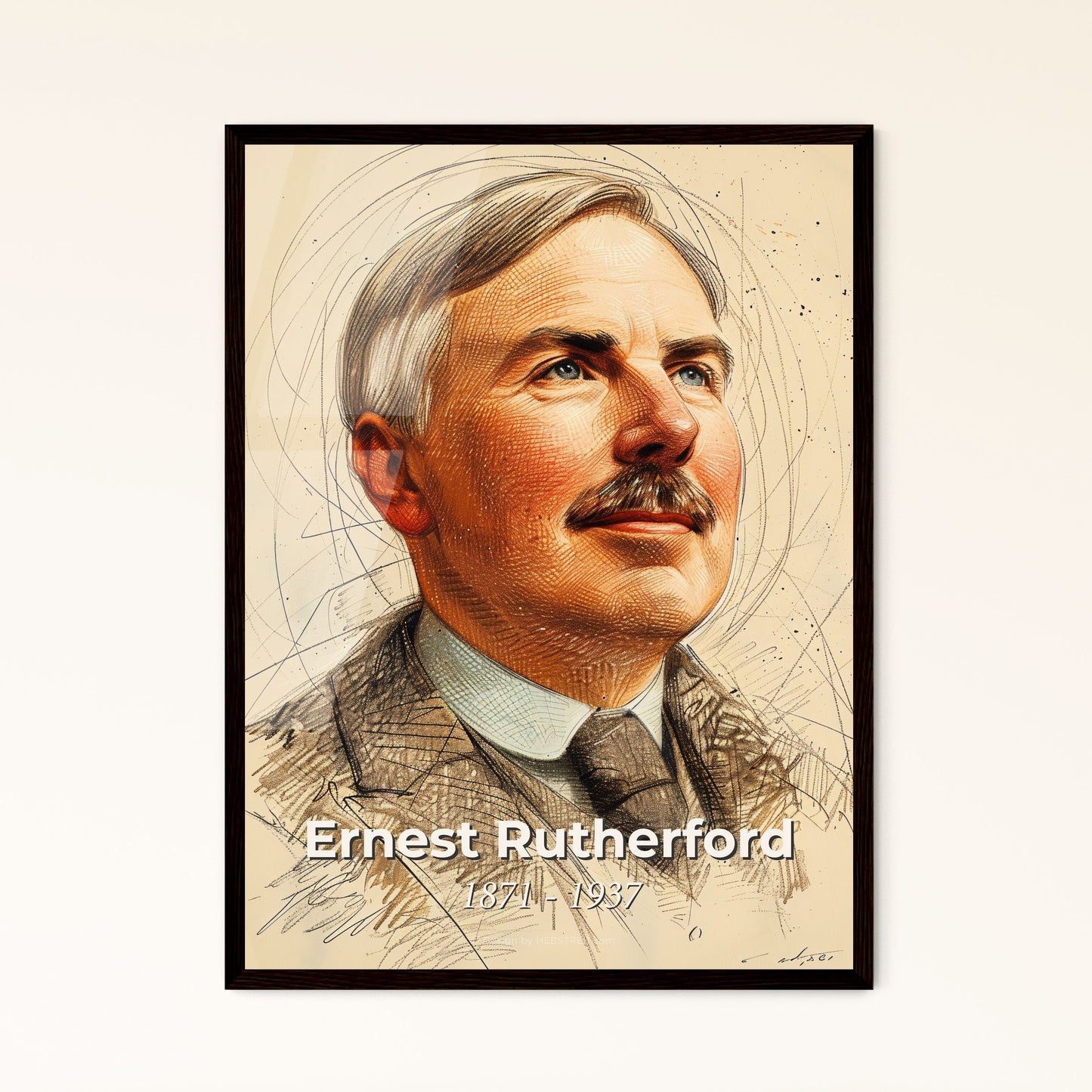 Radiant Tribute to Ernest Rutherford Framed Print