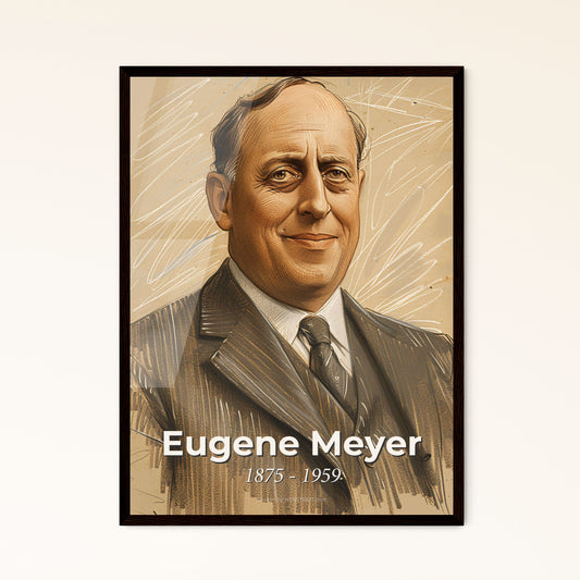 Elegant Portrait of Eugene Meyer: A Dynamic Tribute to an American Icon in Contemporary Art - Perfect for Home Decor or Gifting!