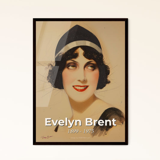 Evelyn Brent: Flapper Icon – Elegant Contemporary Art Print Celebrating the Glamour of Silent Film Era in Stunning Detail