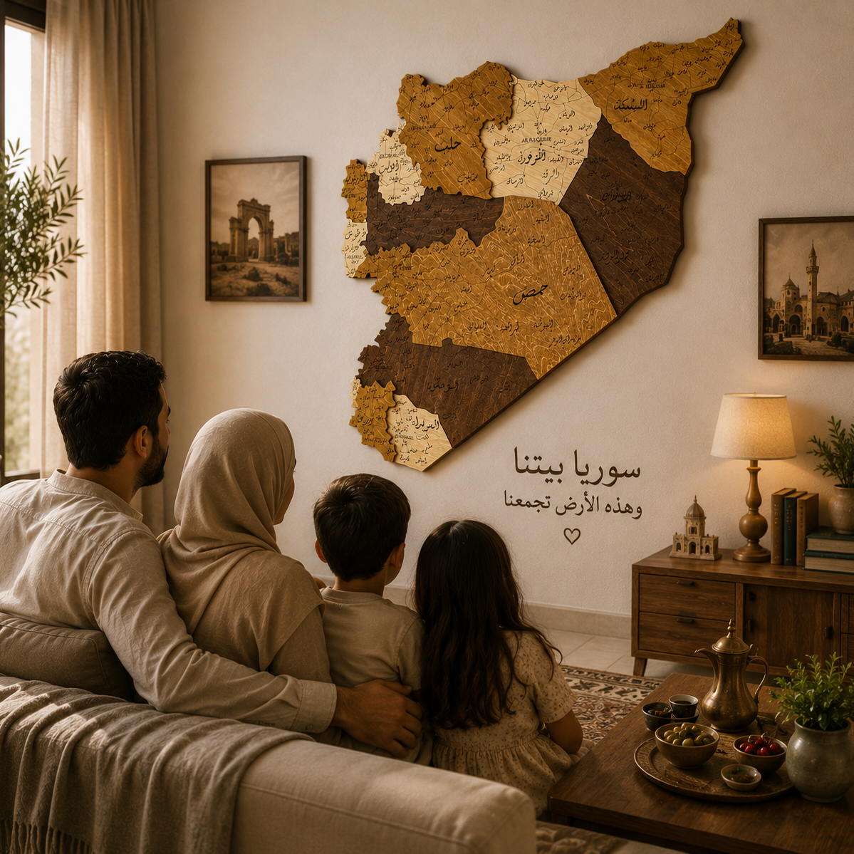 Wooden Map of Syria – Unique Wall Art for Home & Office