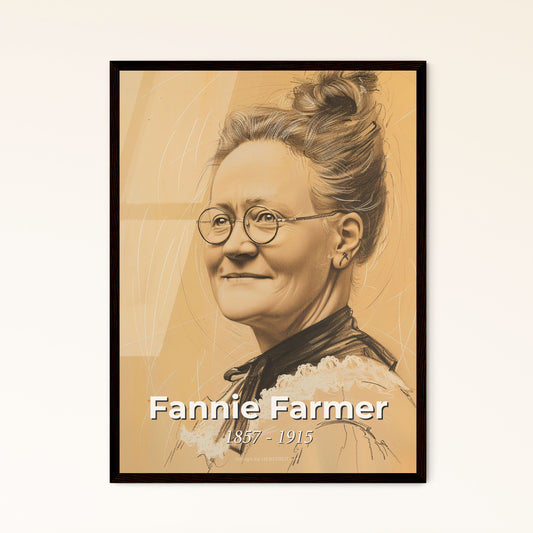 Fannie Farmer: Celebrating Culinary Innovation - Elegant Contemporary Portrait Print for Inspired Home Décor