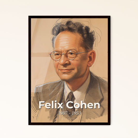 Felix Cohen: Celebrating a Trailblazer in Native American Rights - Elegant Contemporary Art Print, Perfect for Any Home Decor!