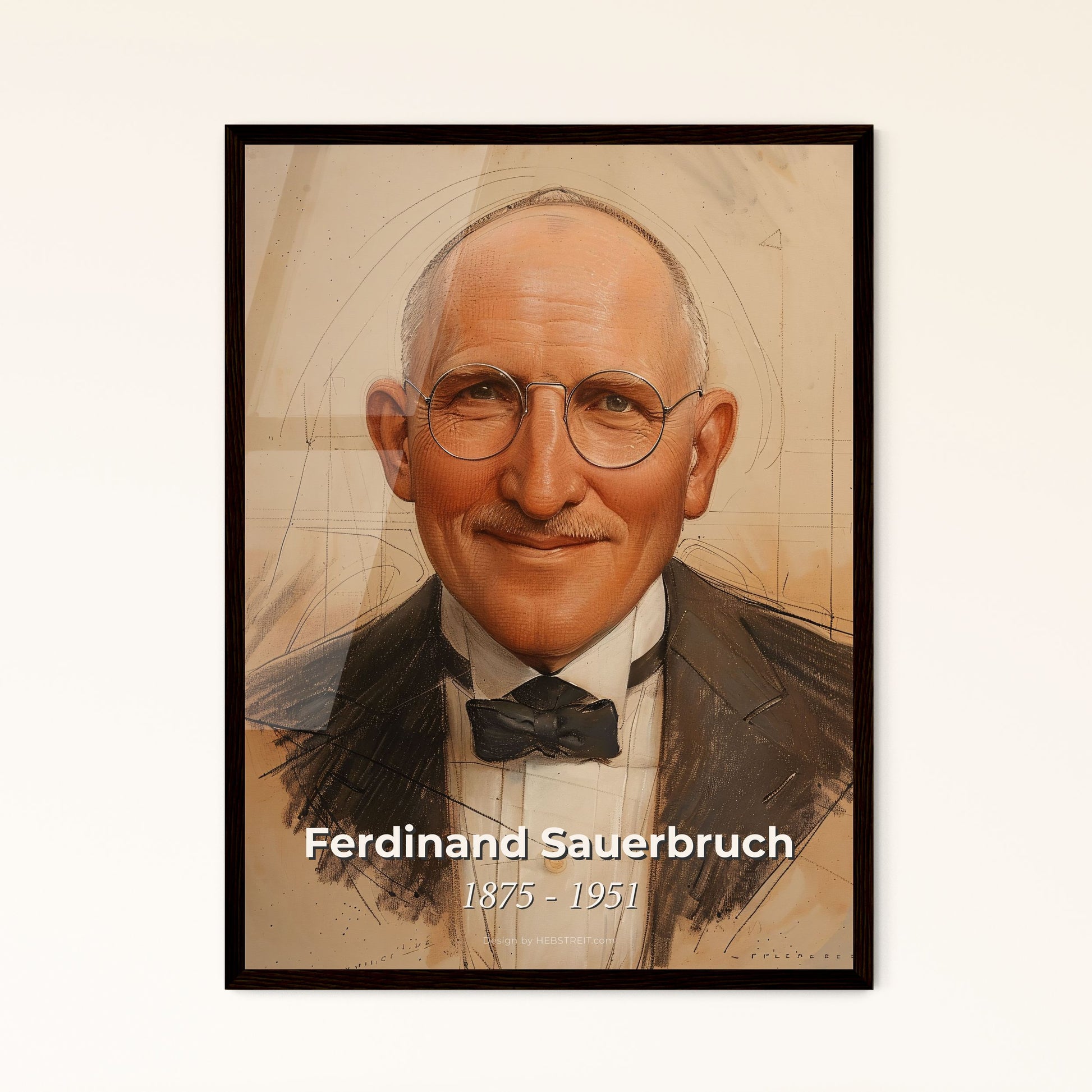 Radiant Portrait of Ferdinand Sauerbruch Framed Print