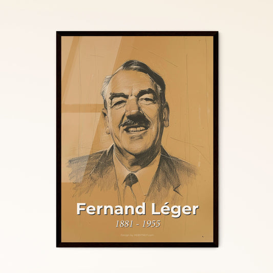 Dynamic Léger-Inspired Portrait: Contemporary Art Print for Home Decor - Vibrant Colors & Unique Perspective, Framed or Aluminum Options