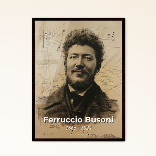 Elegant Portrait of Ferruccio Busoni: Innovative Italian Composer - Contemporary Art Print for Unique Home Décor