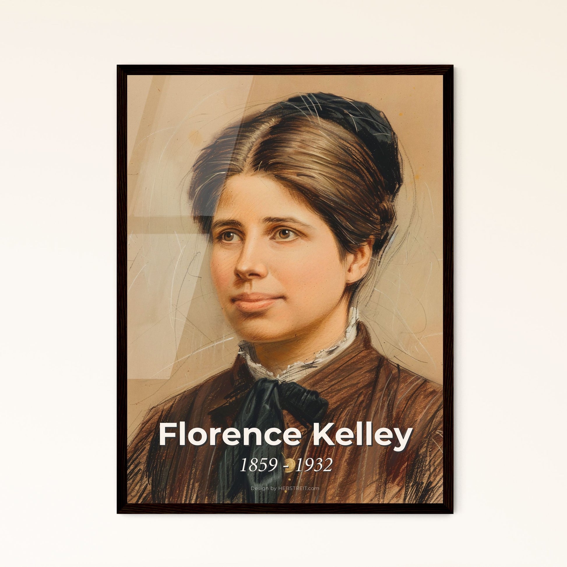 Florence Kelley: Dynamic Contemporary Portrait of a Trailblazing Reformer – Ideal for Home Decor & Thoughtful Gifting