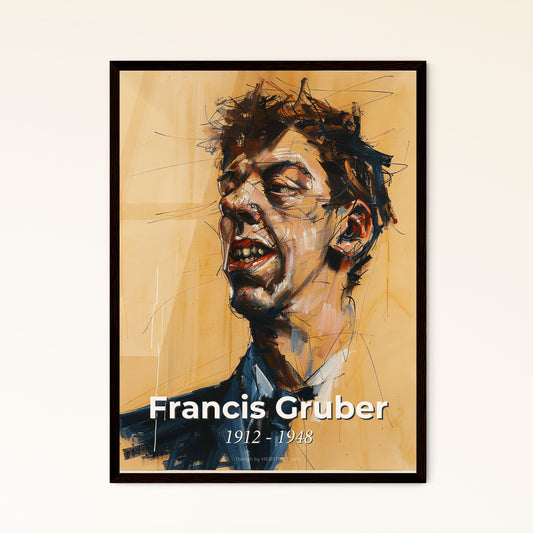 Elegant Expressionist Portrait by Francis Gruber: Dynamic Lines & Subtle Hues - Stunning Decor Print & Gift Option Available!