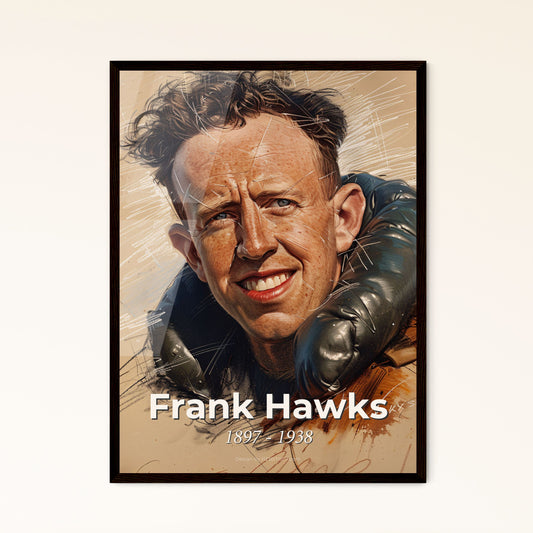 Frank Hawks: Soaring Spirit of Aviation, 1920s Icon – Stunning Contemporary Art Print for Home Decor, Framed or Aluminum Finish