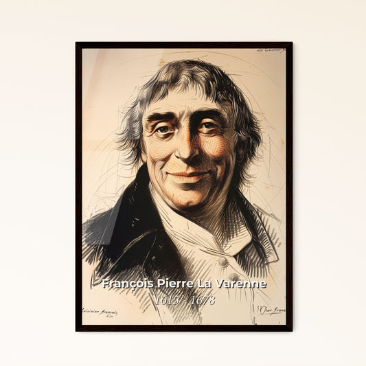 Elegant Portrait of François Pierre La Varenne: Icon of French Haute Cuisine - Vibrant Print for Sophisticated Home Décor