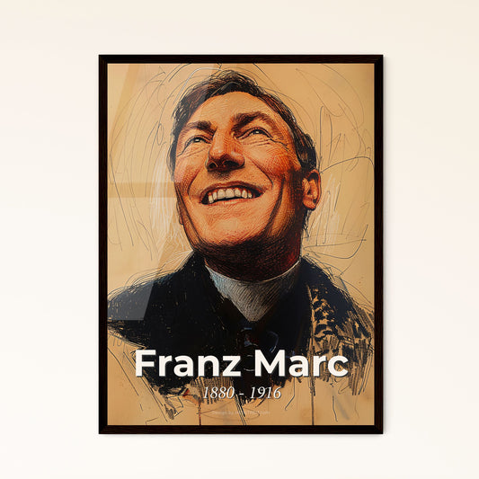 Franz Marc Inspired Vibrant Animal Print  Framed Print