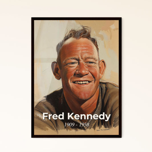 Fred Kennedy: Iconic Stuntman in Dynamic Contemporary Portrait - Striking Artwork for Home Decor, Gift, or Statement Piece