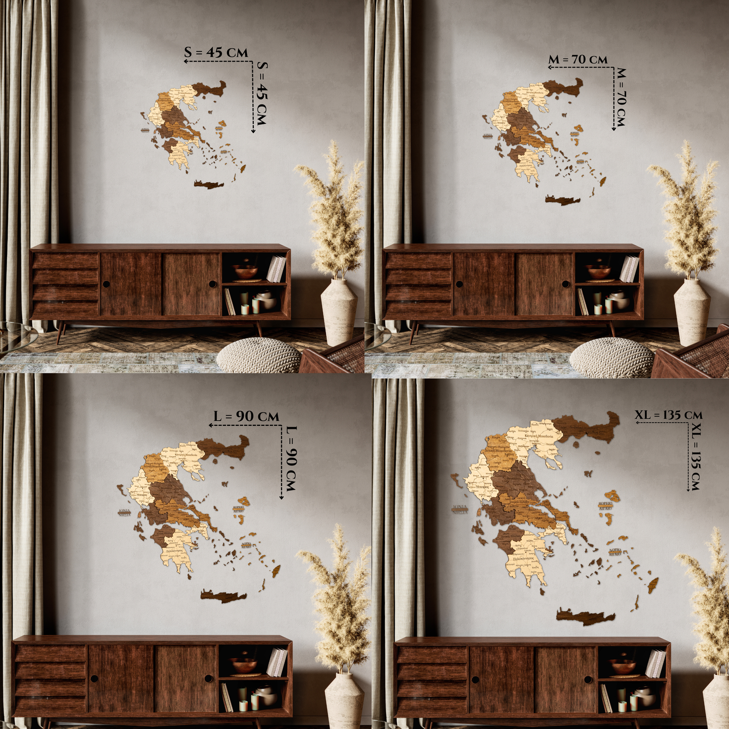 Rustic Wood Map of Greece – Artistic Wall Art for Travelers & Collectors”