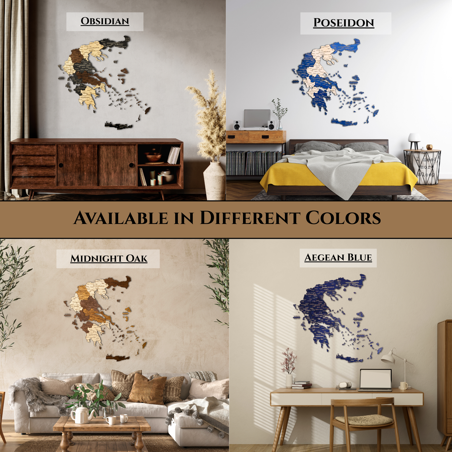 Rustic Wood Map of Greece – Artistic Wall Art for Travelers & Collectors”