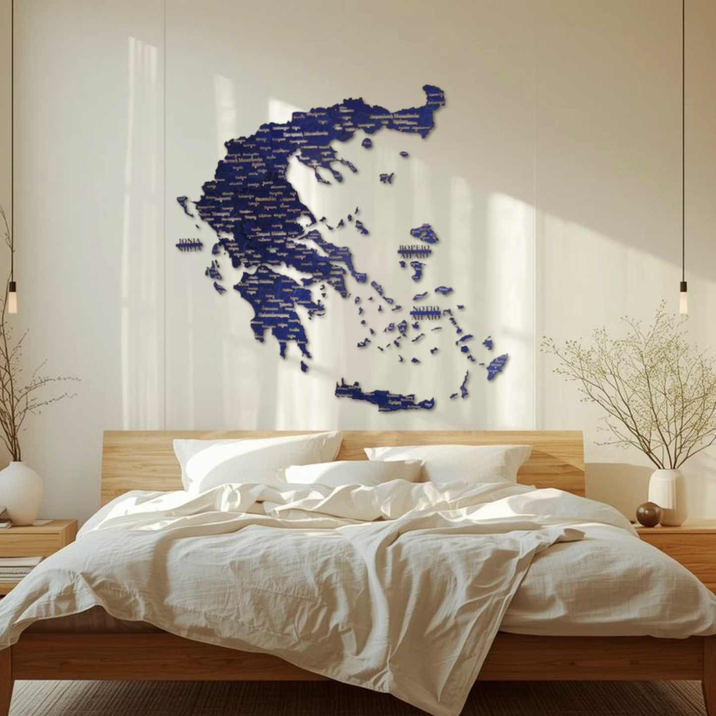 Rustic Wood Map of Greece – Artistic Wall Art for Travelers & Collectors”
