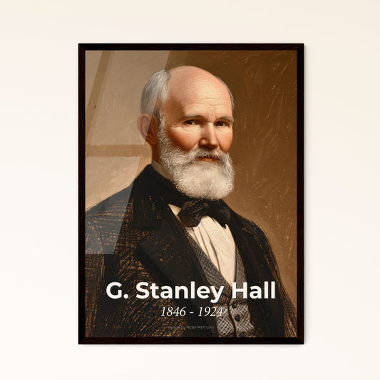 Contemporary Portrait of G. Stanley Hall: The Visionary Founder of Child Psychology - Elegant Art Print for Home Decor