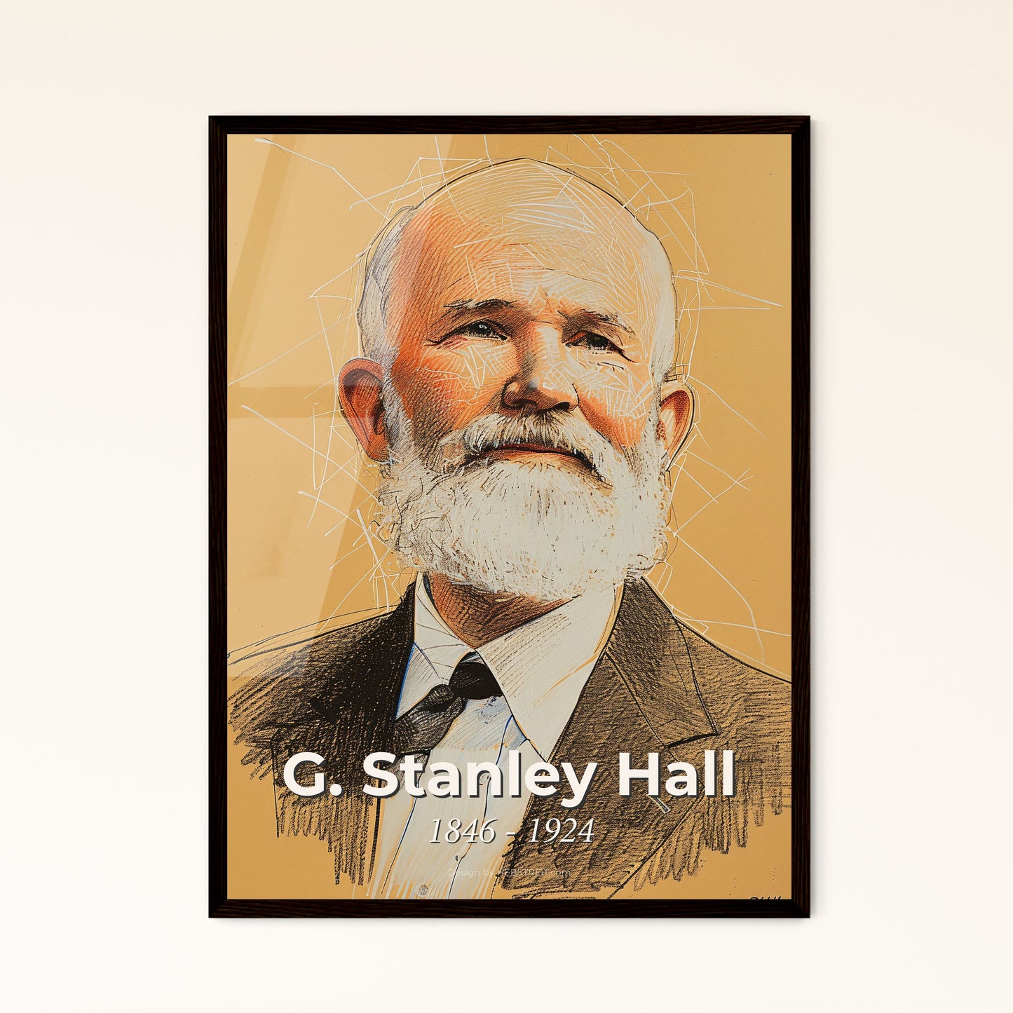 Transcendent Portrait of G. Stanley Hall: A Brilliance in Educational Psychology - Contemporary Art Print for Home Décor