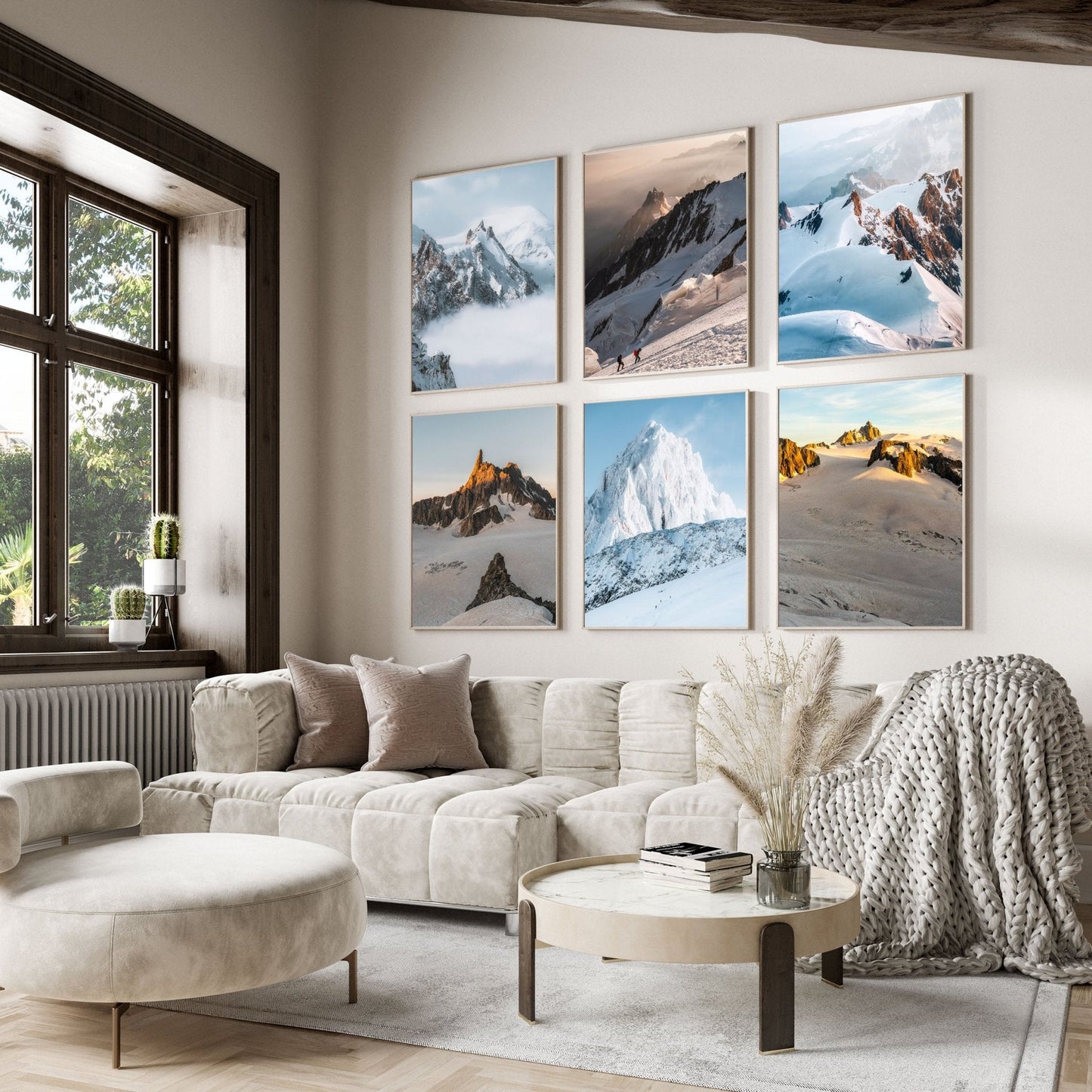 Chamonix Peaks – Set of 6 Alpine Prints
