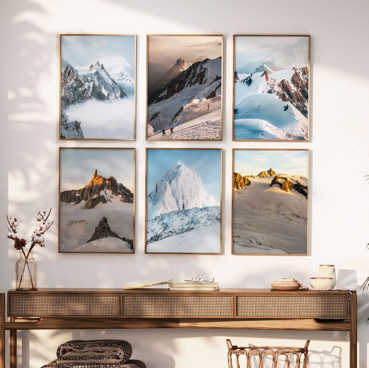 Chamonix Peaks – Set of 6 Alpine Prints