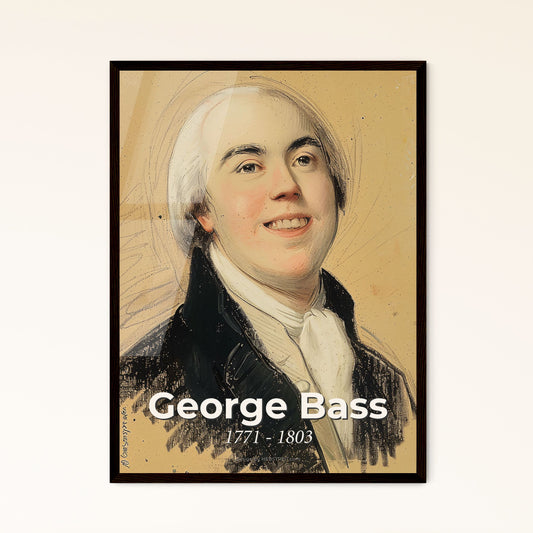 Elegant Contemporary Portrait of George Bass: British Explorer & Co-Discoverer of Bass Strait – Unique Art for Home Decor