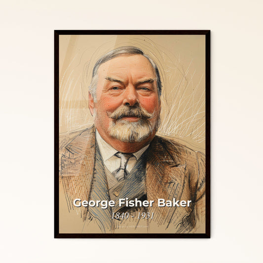 Elegant Portrait of George Fisher Baker: A Captivating Blend of Contemporary Art & Philanthropic Legacy in Various Premium Formats