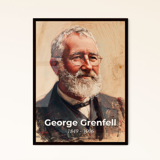 Striking Contemporary Portrait of George Grenfell, 1849-1906: A Unique Tribute to the Explorer-Missionary - Perfect for Home Decor